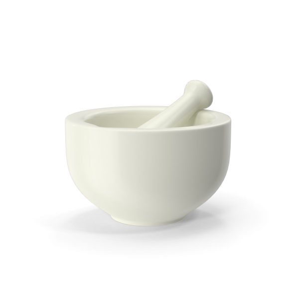 Porcelain Mortar and Pestle.H03.2k